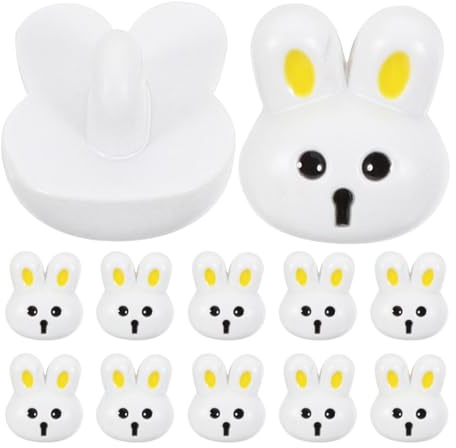 Gogogmee 12Pcs Small Rabbit Buttons 0.67 Inch Resin Sewing Buttons Easter Bunny Decorative Buttons for Kids Clothes Cardigans Coat DIY Crafts