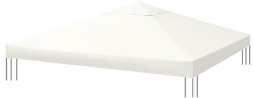 Sekey Ersatzdach Pavillon 3x3 wasserdicht, 1000D Strapazierfähig Polyester mit doppelter PU Beschichtung,Ersatzdach für Gartenpavillon 3 x 3 mfür Garten und Terrasse, Beige