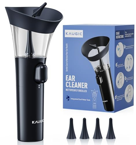 KAUGIC Manual Ear Wax Cleaner – Safe, Comfortable & Easy to Use Seamless One-Hand Operation, Dark Blue