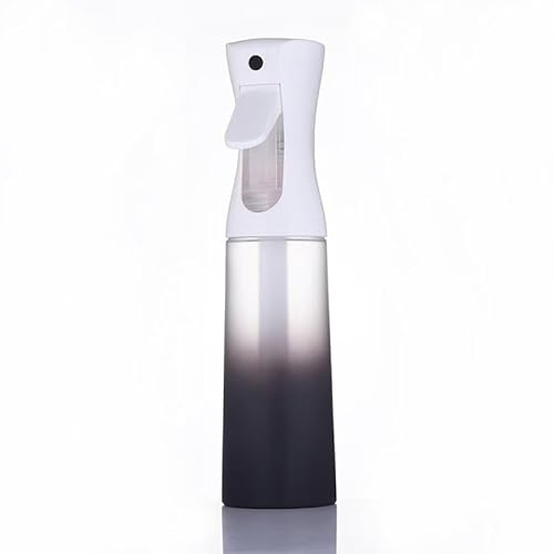 ZALUJMUS Ultra Fine Mist Spray Bottle, 50ml Continuous Sprayer, Plastic Reusable Container for Hair, Travel Size, Hand Wash Care, Sport Theme (Black)