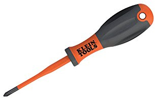 100 mm VDE Insulated Screwdriver, 2 Phillips Tip Klein Tools 32259INS , Orange