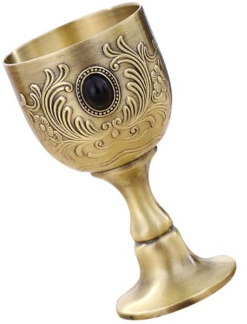 Alipis Calice Doree Verre à Vin Européen Rétro 3 Pièces Calice à Vin Rouge Tasse à Vin En Métal Mini Tasse à Vin Rétro Tasse En Métal