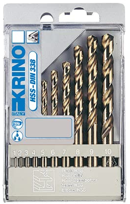 Krino 01155201 Bohrer-Set für Kobaltbohrer, 5% Edelstahl, Grau