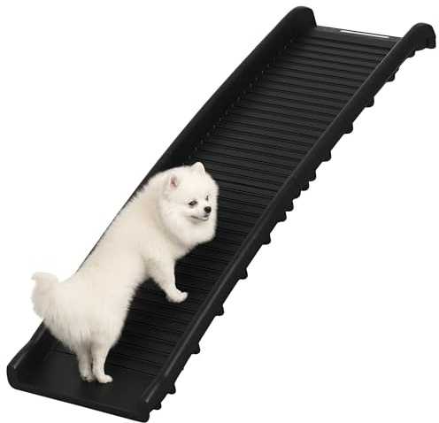 PawHut Foldable Pet Ramp Dog Car Ramp for SUVs, Cars - Black