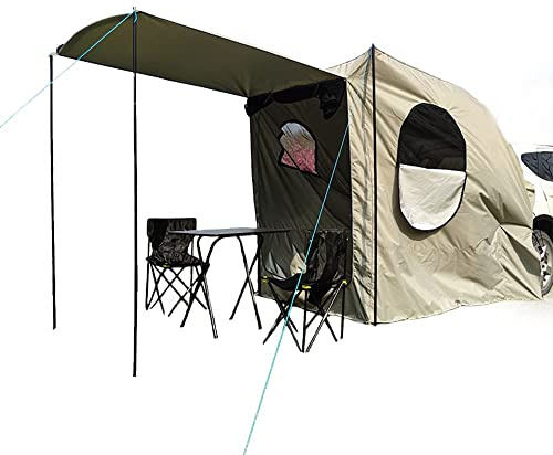 UNISTRENGH Tienda de Campaña para Maletero de Coche SUV, Avance Camper Furgoneta, Tienda Puerta Trasera para Camperizar Coche, Caravana, Accesorios Autocaravana, Camping Shelter Coche