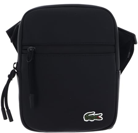 Lacoste Herren Umhängetasche S Flat Crossover Bag, Handtasche,Schultertasche,Cross-Body,Noir (P00),Einheitsgröße (One Size)