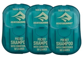 Sea to Summit Trek and Travel Pocket Conditioning Shampoo, 3-Pack