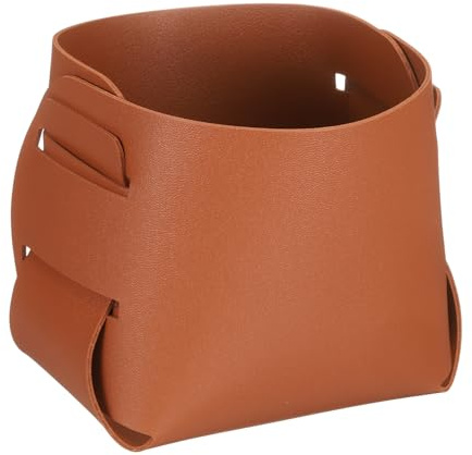 QUARKZMAN Bandeja Organizadora Valet Bandeja Entrada Mesa Marrón Claro | Caja Bandeja Almacenamiento Para Escritorio Cuero PU, Noche Tocador Para Joyas Llaves Reloj Cartera