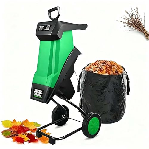 SIEEOUR 2400w Triturador De Jardín Portátil, Astilladora De Madera Eléctrica Con Capacidad De Corte 40mm, Bolsa Desmontable 50l, Para Uso Exterior, Mantenimiento Eficiente De Jardín