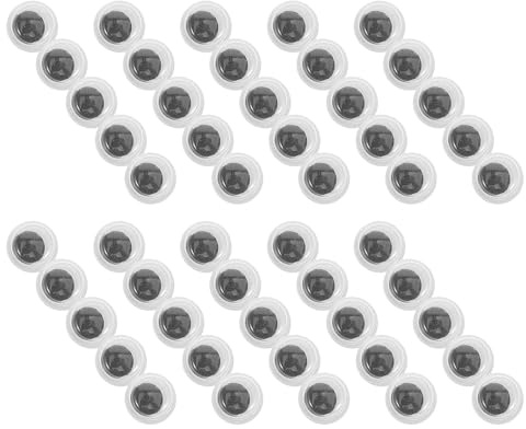 ABOOFAN 180 Ojos Móviles Autoadhesivos Negros y 8 MM para Manualidades Infantiles Juego Creativo de Ojos de Plástico para Bricolaje y Decoración de Muñecas