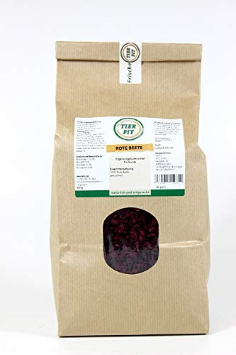 TierFit Rote Beete Würfel getrocknet 800 g zur Fleischfütterung glutenfrei Naturprodukt Hundefutter Barf