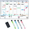 POPRUN Magnetisch Whiteboard Wochenplaner abwischbar Familienplaner Planungstafel Haushaltsplan Magnettafel Kühlschrank Kinder Belohnungstafel Stundenplan für Büro und Schule 43 x 28 cm auf Deutsch
