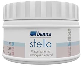 Bianca Stella Verre liquide brillant à base d'eau 250 ml – Vernis transparent solide pour bois, métal et carrelage, offre une couche de protection supplémentaire sur la peinture du carrelage