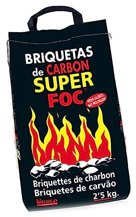 SUPERFOC 73880 BRIQUETAS Carbon Vegetal 2,5KG 08006, Multicolor, Estandar
