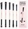 Jessup Brochas de Maquillaje Ojos, 10 en 5 Brochas Maquillaje Doble Punta para Sombras de ojos,Contorno,Difuminado,Delineador y Sombreado Pincel,Precisión de Vegana Set Brochas Ojos Peach Dust T509