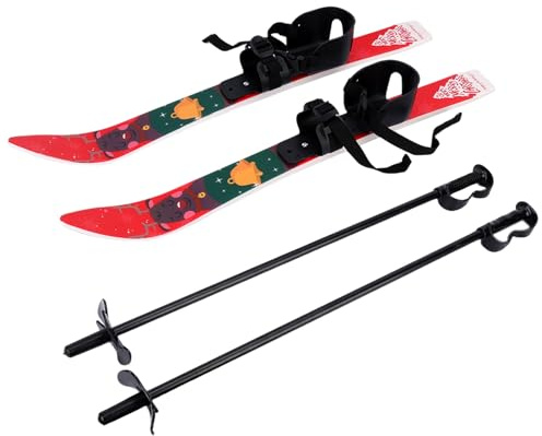 Wilitto Tabla de snowboard para niños principiantes, tablas de esquí de baja resistencia para niños de 4 años en adelante, equipo de esquí ligero, resistente y seguro para niños, con patrón temático