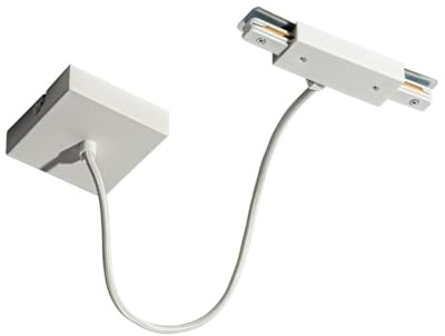 QAZQA Fuente de alimentación con placa de montaje cuadrada para raíl monofásico blanco - Iconic Acero/Plástico/Metálica Cuadrada Adecuado para LED Max. x Watt