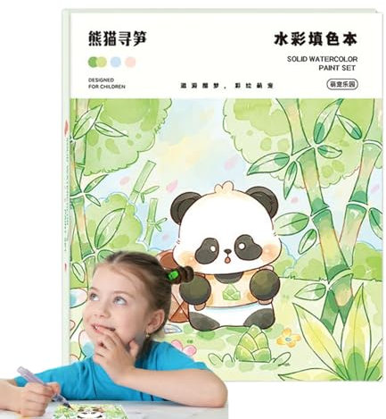 Lainiaoly Aquarellbuch, Malset Für Kinder, Multifunktionales Handgemaltes Spielzeug, Aquarellbuch Für Vorschulkinder