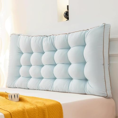 Azul,90x60x10cm,Almohada De Lectura De Cabecera, Cojín De Respaldo para Cama, Cojines Grandes para Sofa