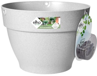 elho Vibia Campana Hängeampel 26 - Blumentopf Hängend - Pflanzentopf für Außen - Ø 26.0 x H 18.4 cm - Grau/Living Beton