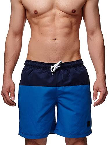 Indicode Herren Pruitt Badehose mit 3 Taschen und Tunnelzug | Badeshorts für Männer Sapphire, XXL