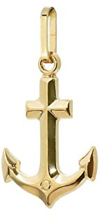 NKlaus Maritim Anker Kettenanhänger 17x11mm Glücksbringer 14 Karat 585 Gelbgold 4930
