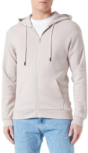JACK & JONES Male Kapuzenpullover mit Reißverschluss Einfarbig Kapuzenpullover mit Reißverschluss