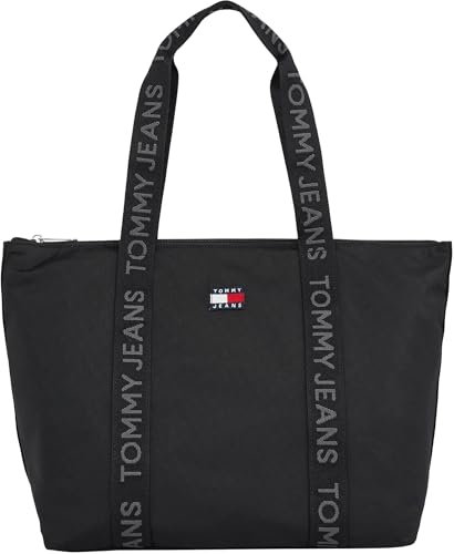 Tommy Jeans Damen Tote Bag Tasche Daily mit Reißverschluss, Schwarz (Black), Einheitsgröße