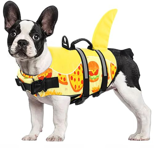CITÉTOILE Gilet de Sauvetage pour Chien avec Poignée Jaune Hamburger L