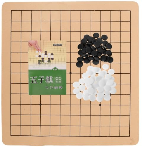 Artibetter Set di Scacchi Go Resistente All’usura Scacchiera Pieghevole in Legno, Giocattolo Educativo per Bambini e Kit Portatile da Viaggio per Allenamento Domestico Stile Casuale