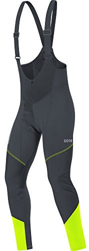 GORE WEAR Herren C3 Windstopper® Trägerhose+, Black/Neon Yellow, L EU