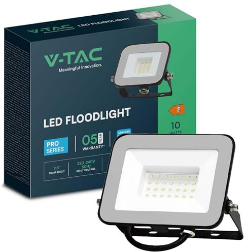 V-TAC VT-50 LED Spotlight with Samsung Chip, 6400 K, 4000 Lumen, IP65, 50 W, Plastic, W, Cool White, 50 W