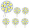 G4 LED-Glühlampe 2W, AC12-24V, 200LM KaltWeiß 6000K, 12 x 5050SMD, Äquivalent zu 20W Halogenbirne, Nicht Dimmbar, Kleine G4-Kreislampen für Kronleuchter, Scheinwerfer, Sicherheitswarnlichter, 6er Pack