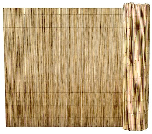 vidaXL Schilfrohrmatte Sichtschutzmatte Sichtschutz Schilfmatte Windschutz Schilfrohr Schilf Zaun Matte Garten Balkon Deko 100x1000cm