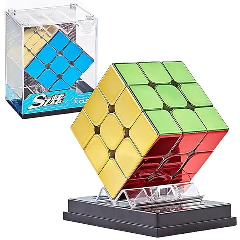 Cubo de Velocidad, Cyclone Boys 3x3 Speed Cube Magic Cube Mirror Reflectante Original Sin Etiqueta Vívido Cubo Brillante 3D Brain Teaser Puzzle