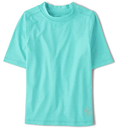The Children's Place,Short Sleeve Rash Guard and Bottoms,boys,Light Sea,Medium