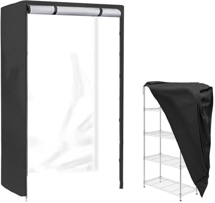 Kixolazr Staubschutzhülle Regals, Abdeckung für Lagerregale, Regals Abdeckung Mit Reißverschluss, Abdeckung für Offenes Regals, wasserdichte Regalabdeckung