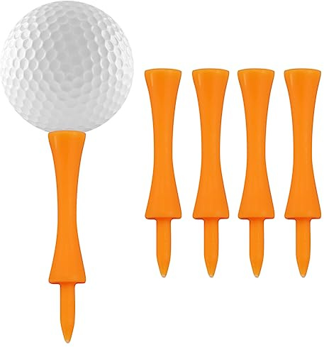 Tee da Golf Arancione in plastica, 70mm Tees da Golf, 100 Pezzi Castle Tees Golf (2-3/4)