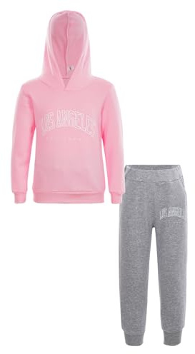 RUNQHUI Survêtement Fille Garçon Enfant Sweat à Capuche Pantalon Jogging Ensemble Sport Automne Hiver Décontracté 3-13 Ans