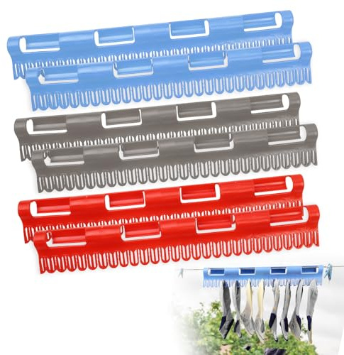 Parastar 6 Stück Socken Aufhänger Für Wäscheständer, Sockenhalter Wäscheständer Kunststoff, Sockentrockner Für Laundry Supplies, Sockentrockner Hängend Für Socken Und Unterwäsche