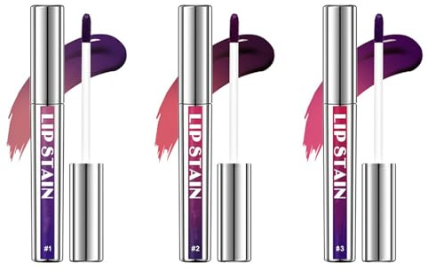 3Pcs Peel Off Lip Stain Lip Tint Set - Long-Lasting Peel Off Matte Lip Gloss - Lip Tint Peel Off Non-Stick - Lip Stain Waterproof Highly Pigmented - Nude Lip Gloss Peel Off Lip Makeup for Women