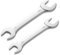 Zyghjort Lot de 2 clés à molette doubles extra plates métriques SW 9,5 mm à 14 mm en acier au carbone chromé miroir Jeu de clés à fourche pour espaces étroits
