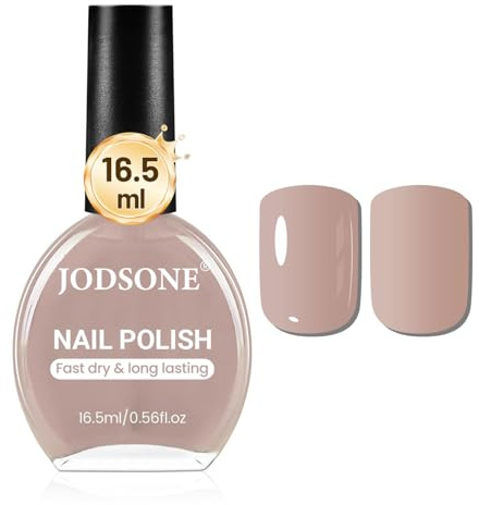 JODSONE 16,5 ml Hellbrauner Nagellack Großes Volumen Schnell trocknender Nagellack, lang anhaltender Glanz, Fingernagel Toenail Art DIY Home Travel Nail Art Geschenk