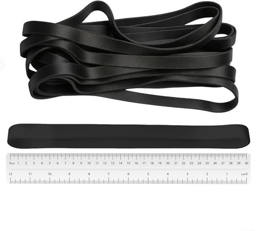 Elastici in gomma resistenti, 20 pezzi, neri, grandi, spessi, 30 x 1,5 cm, per bidoni della spazzatura, resistenti, larghi, per uso industriale, casa, ufficio, scuola, cartelle di documenti, bidoni