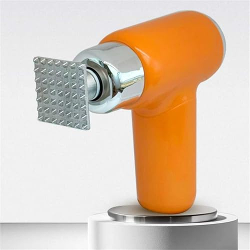 Ablandador eléctrico de carne, herramienta de mano de 25 W con 6 niveles ajustables, cabezal de martillo desmontable de acero inoxidable para carne, carne de res, pollo, cerdo