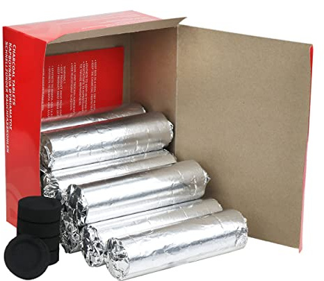 NKlaus 200 carboncini per incenso ad accensione rapida Ø 40mm 20 rotoli 40160