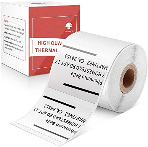Phomemo M110 Étiquettes d'adresse autocollantes multifonctions 50 x 30 mm 230 étiquettes par rouleau