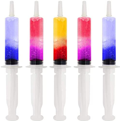 10 st Jello Shot-spruta med lock 60 ml transparent återanvändbar sprutskjutare för halloween, jul, födelsedag och svensexor
