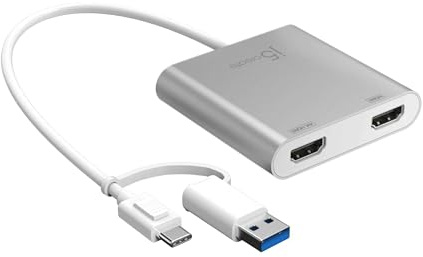 j5create JCA365-N Adaptateur Multi-Moniteurs USB-C vers Double HDMI™