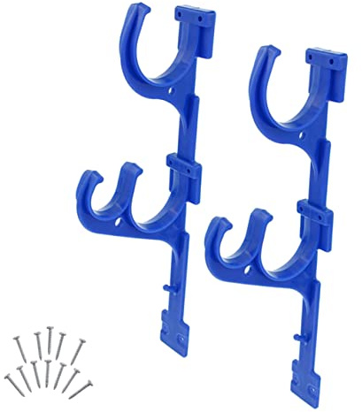 CAXUSD Soporte para Colgar Herramientas De Piscina con Tornillos Organizador Resistente para Jardín y Hogar Almacenamiento para Accesorios De Limpieza